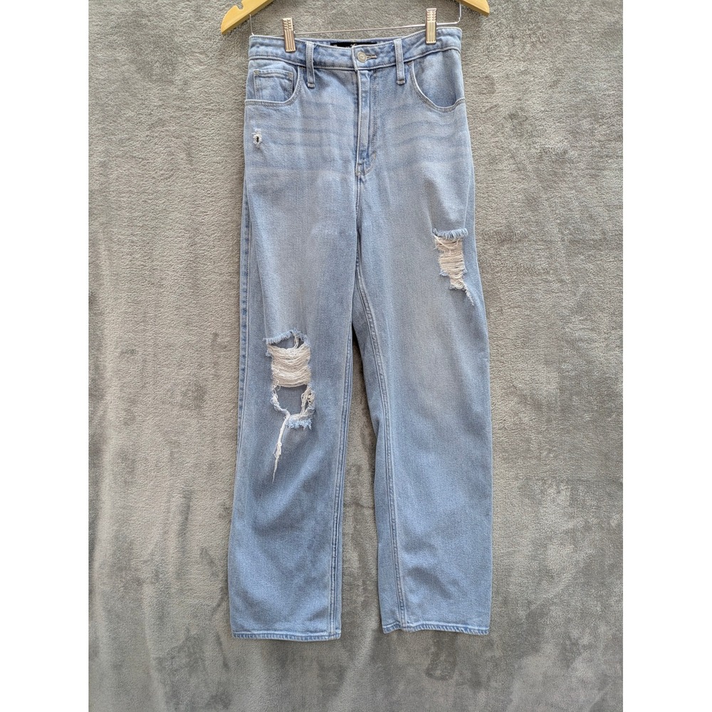 90s Grunge Ultra High Rise Dad Jeans Womens 3R 26 Distressed Hollister Denim